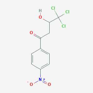 molecular formula C10H8Cl3NO4 B2734216 4,4,4-Trichloro-3-hydroxy-1-(4-nitrophenyl)butan-1-one CAS No. 254732-53-1