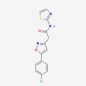 2-(5-(4-chlorophenyl)isoxazol-3-yl)-N-(thiazol-2-yl)acetamide