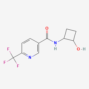 molecular formula C11H11F3N2O2 B2734220 N-(2-羟基环丁基)-6-(三氟甲基)吡啶-3-羧酰胺 CAS No. 2201317-75-9