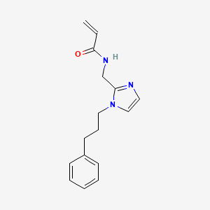 molecular formula C16H19N3O B2734310 N-[[1-(3-Phenylpropyl)imidazol-2-yl]methyl]prop-2-enamide CAS No. 2305515-75-5