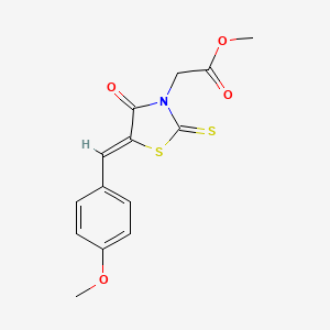 methyl [(5Z)-5-(4-methoxybenzylidene)-4-oxo-2-thioxo-1,3-thiazolidin-3-yl]acetate