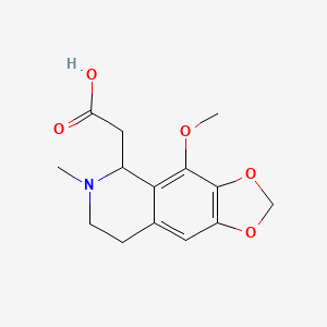 2-(4-Methoxy-6-methyl-5,6,7,8-tetrahydro-[1,3]dioxolo[4,5-g]isoquinolin-5-yl)acetic acid