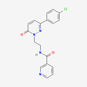 molecular formula C18H15ClN4O2 B2734323 N-(2-(3-(4-chlorophenyl)-6-oxopyridazin-1(6H)-yl)ethyl)nicotinamide CAS No. 921532-70-9
