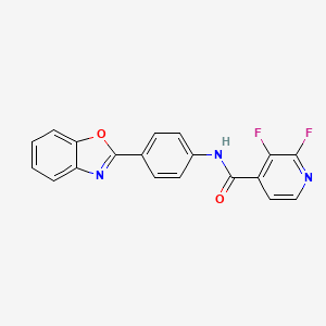 N-[4-(1,3-benzoxazol-2-yl)phenyl]-2,3-difluoropyridine-4-carboxamide