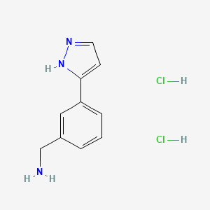 [3-(1H-Pyrazol-5-yl)phenyl]methanamine;dihydrochloride