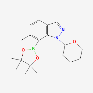 (6-Methyl-1-(tetrahydro-2H-pyran-2-yl)-1h-indazol-7-yl)boronic acid pinacol ester