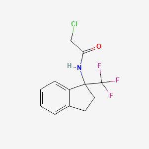 2-Chloro-N-[1-(trifluoromethyl)-2,3-dihydroinden-1-yl]acetamide