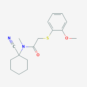 molecular formula C17H22N2O2S B2734389 N-(1-cyanocyclohexyl)-2-[(2-methoxyphenyl)sulfanyl]-N-methylacetamide CAS No. 1252149-69-1