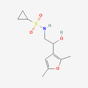 N-(2-(2,5-dimethylfuran-3-yl)-2-hydroxyethyl)cyclopropanesulfonamide