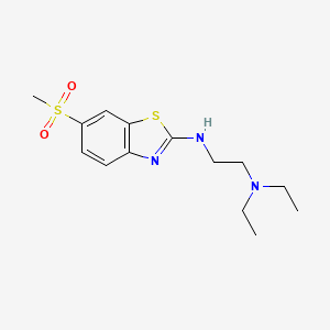molecular formula C14H21N3O2S2 B2734412 N-[2-(diethylamino)ethyl]-6-methanesulfonyl-1,3-benzothiazol-2-amine CAS No. 1251564-13-2