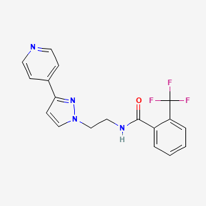 N-(2-(3-(pyridin-4-yl)-1H-pyrazol-1-yl)ethyl)-2-(trifluoromethyl)benzamide