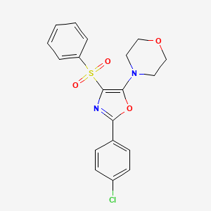 4-[4-(Benzenesulfonyl)-2-(4-chlorophenyl)-1,3-oxazol-5-yl]morpholine