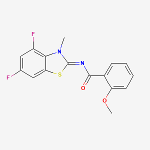 N-(4,6-difluoro-3-methyl-1,3-benzothiazol-2-ylidene)-2-methoxybenzamide