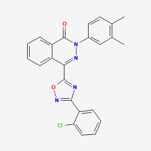 molecular formula C24H17ClN4O2 B2734476 4-[3-(2-chlorophenyl)-1,2,4-oxadiazol-5-yl]-2-(3,4-dimethylphenyl)phthalazin-1(2H)-one CAS No. 478045-66-8