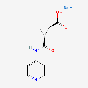 Sodium;(1R,2S)-2-(pyridin-4-ylcarbamoyl)cyclopropane-1-carboxylate