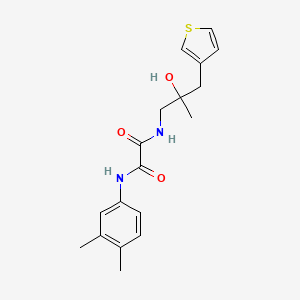 N'-(3,4-dimethylphenyl)-N-{2-hydroxy-2-[(thiophen-3-yl)methyl]propyl}ethanediamide