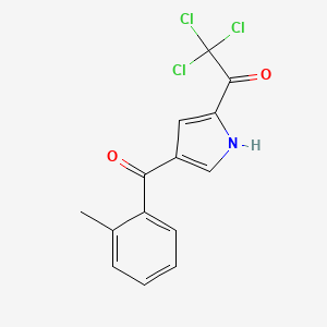 molecular formula C14H10Cl3NO2 B2734500 2,2,2-trichloro-1-[4-(2-methylbenzoyl)-1H-pyrrol-2-yl]-1-ethanone CAS No. 338403-92-2