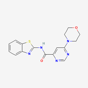 molecular formula C16H15N5O2S B2734554 N-(benzo[d]thiazol-2-yl)-6-morpholinopyrimidine-4-carboxamide CAS No. 1903285-20-0