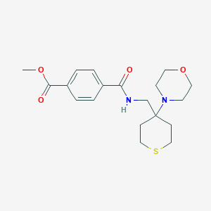 molecular formula C19H26N2O4S B2734628 Methyl 4-({[4-(morpholin-4-yl)thian-4-yl]methyl}carbamoyl)benzoate CAS No. 2380188-50-9