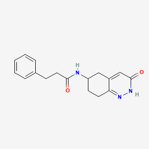 molecular formula C17H19N3O2 B2734650 N-(3-oxo-2,3,5,6,7,8-hexahydrocinnolin-6-yl)-3-phenylpropanamide CAS No. 2034415-90-0