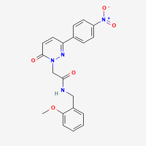 molecular formula C20H18N4O5 B2734663 N-(2-methoxybenzyl)-2-(3-(4-nitrophenyl)-6-oxopyridazin-1(6H)-yl)acetamide CAS No. 899990-71-7