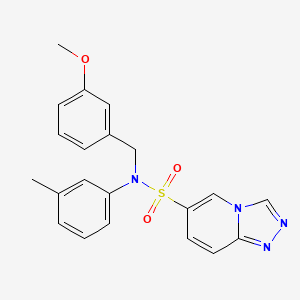 molecular formula C21H20N4O3S B2734675 N-[(3-methoxyphenyl)methyl]-N-(3-methylphenyl)-[1,2,4]triazolo[4,3-a]pyridine-6-sulfonamide CAS No. 1251607-92-7