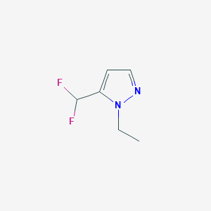 molecular formula C6H8F2N2 B2734691 5-(difluoromethyl)-1-ethyl-1H-pyrazole CAS No. 1856063-23-4
