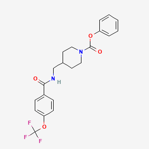 Phenyl 4-((4-(trifluoromethoxy)benzamido)methyl)piperidine-1-carboxylate