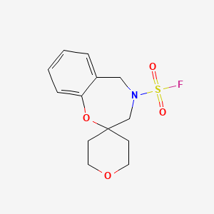 Spiro[3,5-dihydro-1,4-benzoxazepine-2,4'-oxane]-4-sulfonyl fluoride