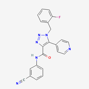 N-(3-cyanophenyl)-1-(2-fluorobenzyl)-5-(pyridin-4-yl)-1H-1,2,3-triazole-4-carboxamide