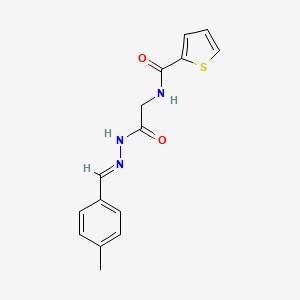 (E)-N-(2-(2-(4-methylbenzylidene)hydrazinyl)-2-oxoethyl)thiophene-2-carboxamide