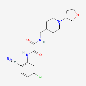 molecular formula C19H23ClN4O3 B2734710 N1-(5-chloro-2-cyanophenyl)-N2-((1-(tetrahydrofuran-3-yl)piperidin-4-yl)methyl)oxalamide CAS No. 2034290-90-7