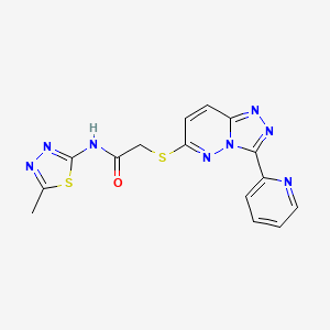 N-(5-methyl-1,3,4-thiadiazol-2-yl)-2-((3-(pyridin-2-yl)-[1,2,4]triazolo[4,3-b]pyridazin-6-yl)thio)acetamide