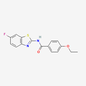 4-ethoxy-N-(6-fluoro-1,3-benzothiazol-2-yl)benzamide