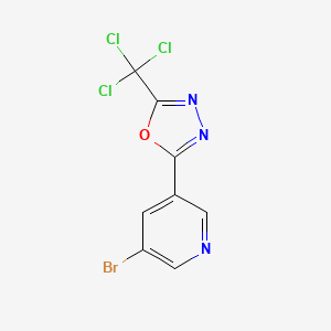 2-(5-Bromopyridin-3-yl)-5-(trichloromethyl)-1,3,4-oxadiazole