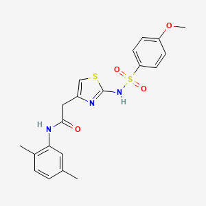 N-(2,5-dimethylphenyl)-2-(2-{[(4-methoxyphenyl)sulfonyl]amino}-1,3-thiazol-4-yl)acetamide