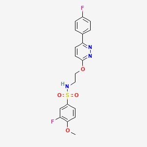 3-fluoro-N-(2-((6-(4-fluorophenyl)pyridazin-3-yl)oxy)ethyl)-4-methoxybenzenesulfonamide