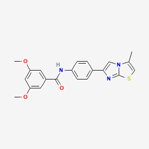 3,5-dimethoxy-N-(4-(3-methylimidazo[2,1-b]thiazol-6-yl)phenyl)benzamide