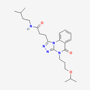 3-[4-(3-isopropoxypropyl)-5-oxo-4,5-dihydro[1,2,4]triazolo[4,3-a]quinazolin-1-yl]-N-(3-methylbutyl)propanamide