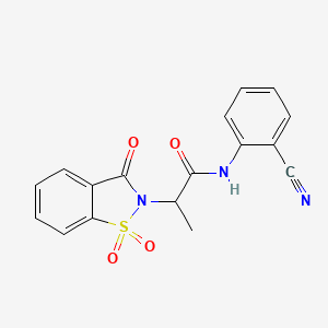 N-(2-cyanophenyl)-2-(1,1-dioxido-3-oxobenzo[d]isothiazol-2(3H)-yl)propanamide
