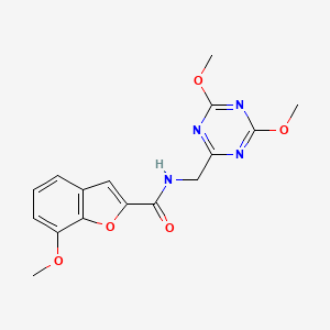 N-((4,6-dimethoxy-1,3,5-triazin-2-yl)methyl)-7-methoxybenzofuran-2-carboxamide