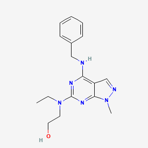 2-((4-(benzylamino)-1-methyl-1H-pyrazolo[3,4-d]pyrimidin-6-yl)(ethyl)amino)ethanol