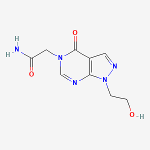 2-[1-(2-hydroxyethyl)-4-oxo-1,4-dihydro-5H-pyrazolo[3,4-d]pyrimidin-5-yl]acetamide