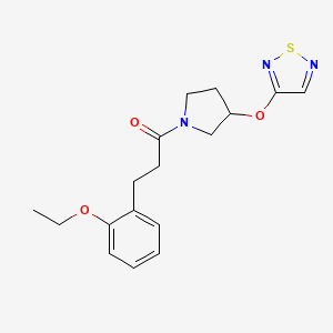 1-(3-((1,2,5-Thiadiazol-3-yl)oxy)pyrrolidin-1-yl)-3-(2-ethoxyphenyl)propan-1-one