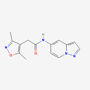 2-(3,5-dimethylisoxazol-4-yl)-N-(pyrazolo[1,5-a]pyridin-5-yl)acetamide