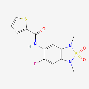 N-(6-fluoro-1,3-dimethyl-2,2-dioxido-1,3-dihydrobenzo[c][1,2,5]thiadiazol-5-yl)thiophene-2-carboxamide