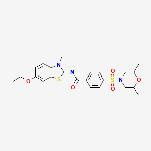 (Z)-4-((2,6-dimethylmorpholino)sulfonyl)-N-(6-ethoxy-3-methylbenzo[d]thiazol-2(3H)-ylidene)benzamide