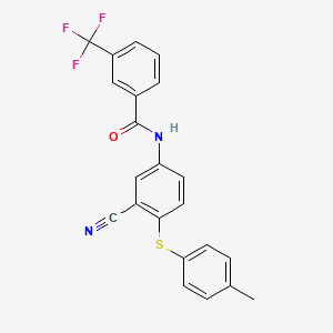 N-{3-cyano-4-[(4-methylphenyl)sulfanyl]phenyl}-3-(trifluoromethyl)benzenecarboxamide