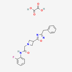 2-(3-(3-benzyl-1,2,4-oxadiazol-5-yl)azetidin-1-yl)-N-(2-fluorophenyl)acetamide oxalate