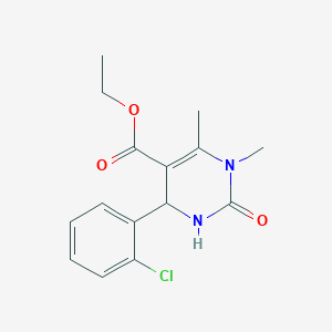 Ethyl 4-(2-chlorophenyl)-1,6-dimethyl-2-oxo-1,2,3,4-tetrahydro-5-pyrimidinecarboxylate